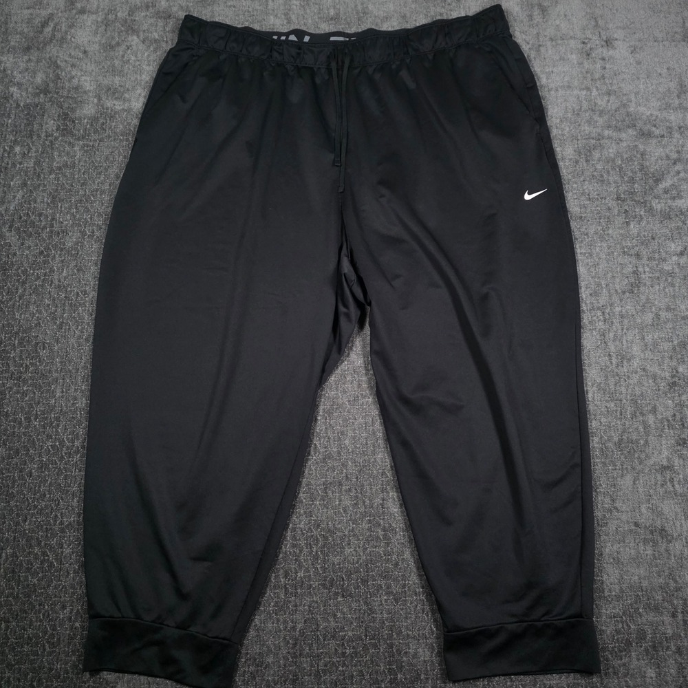 Nike Dri-FIT Womens Black Jogger Pants Size 2X Tapered Athletic Sweatpants